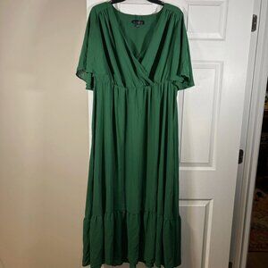 Eloquii Green Maxi Dress